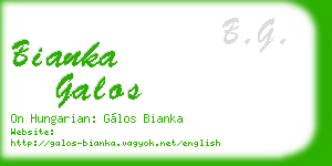 bianka galos business card